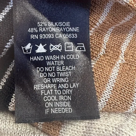 Nic & Zoe Open Front Cardigan Sweater  Silk Blend Women’s Size Petite Medium - Picture 5 of 5